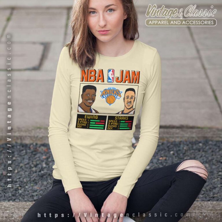 Nba Jam New York Knicks Nyc Basketball Long Sleeve Tee Nba Jam New York Knicks Nyc Basketball Long Sleeve Tee