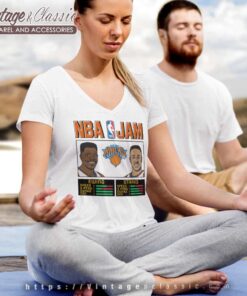 Nba Jam New York Knicks Nyc Basketball V Neck TShirt