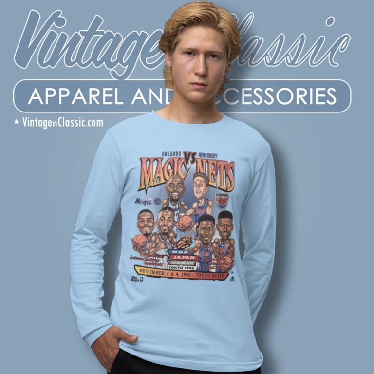 Nba Japan Games Tokyo 1996 Orlando Magic Vs New Jersey Nets Long Sleeve Tee Nba Japan Games Tokyo 1996 Orlando Magic Vs New Jersey Nets Long Sleeve Tee