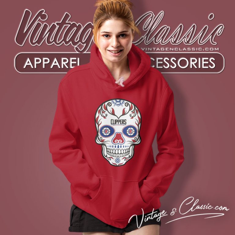 Nba Los Angeles Clippers Large Skull Hoodie Nba Los Angeles Clippers Large Skull Hoodie