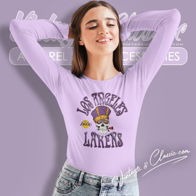 Nba Los Angeles Lakers Grateful Dead Skull And Rose Long Sleeve Tee Nba Los Angeles Lakers Grateful Dead Skull And Rose Long Sleeve Tee