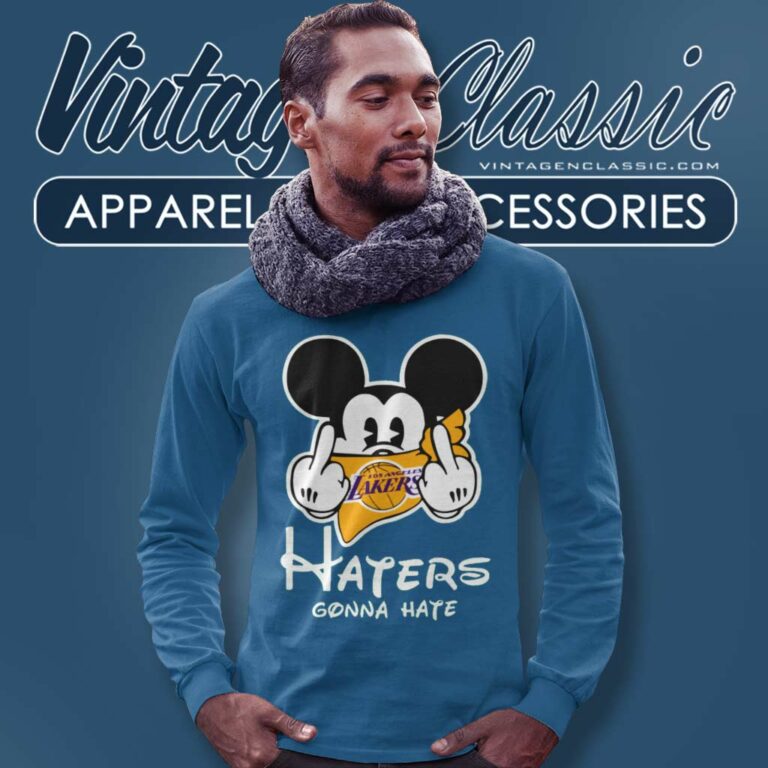 Nba Los Angeles Lakers Haters Gonna Hate Mickey Mouse Long Sleeve Tee Nba Los Angeles Lakers Haters Gonna Hate Mickey Mouse Long Sleeve Tee