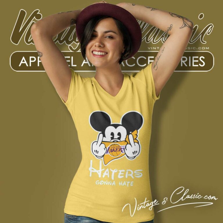 Nba Los Angeles Lakers Haters Gonna Hate Mickey Mouse V Neck TShirt Nba Los Angeles Lakers Haters Gonna Hate Mickey Mouse V Neck TShirt