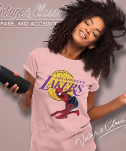 Nba Los Angeles Lakers Spiderman Women TShirt