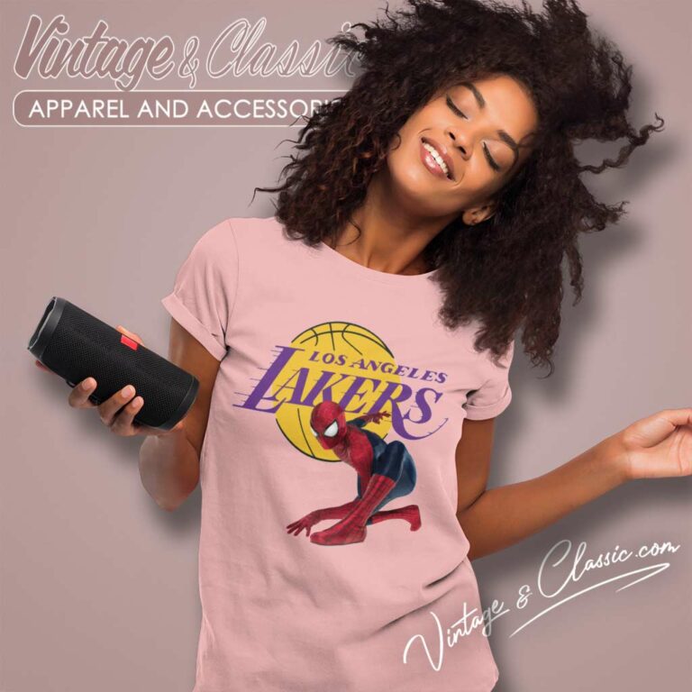 Nba Los Angeles Lakers Spiderman Women TShirt Nba Los Angeles Lakers Spiderman Women TShirt