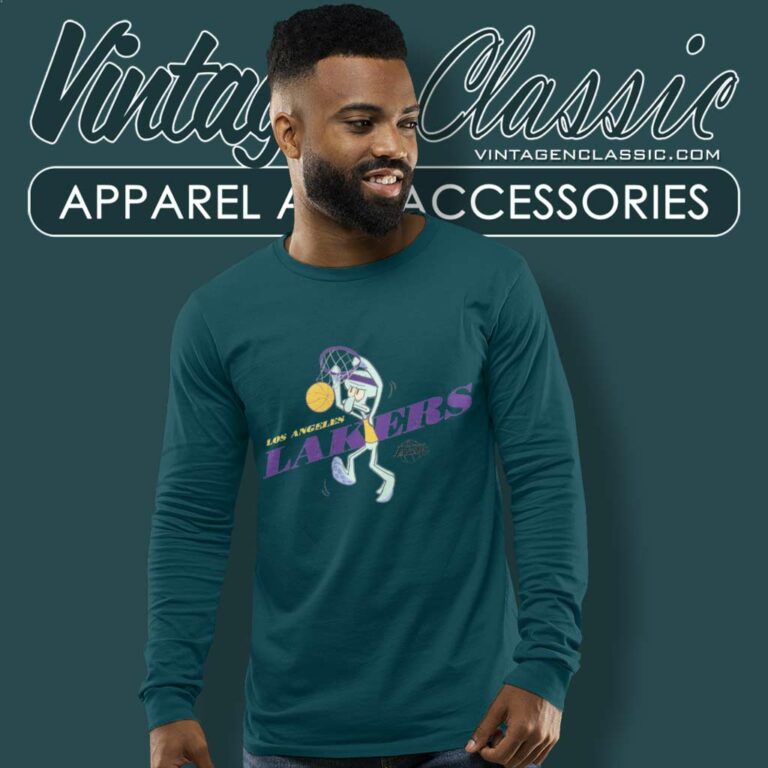 Nba Los Angeles Lakers Squidward Long Sleeve Tee Nba Los Angeles Lakers Squidward Long Sleeve Tee
