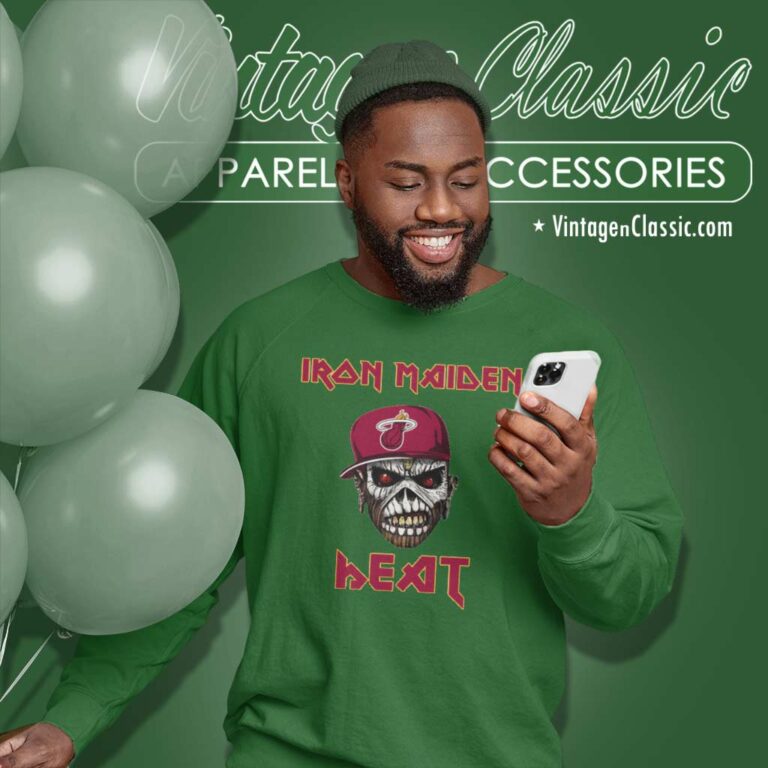 Nba Miami Heat Iron Maiden Band Sweatshirt Nba Miami Heat Iron Maiden Band Sweatshirt