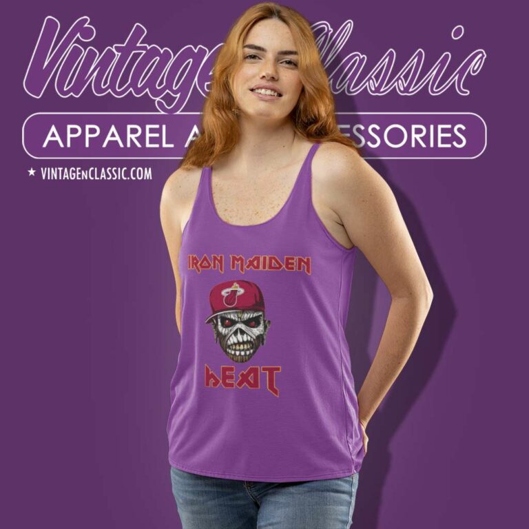 Nba Miami Heat Iron Maiden Band Tank Top Racerback Nba Miami Heat Iron Maiden Band Tank Top Racerback