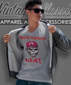 Nba Miami Heat Iron Maiden Band V Neck TShirt