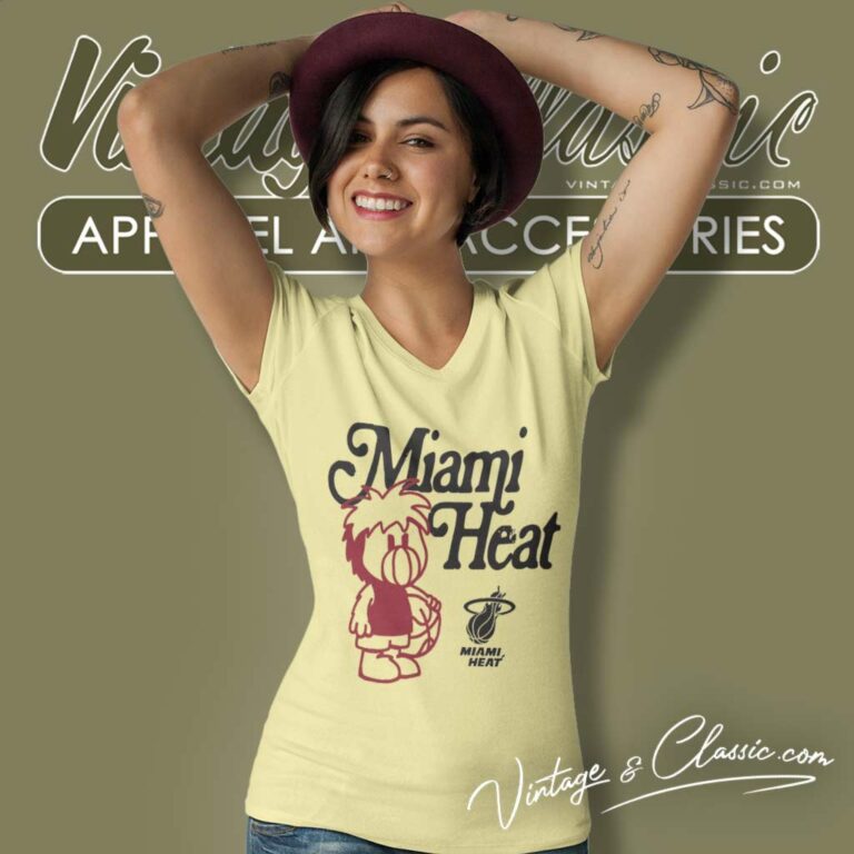 Nba Miami Heat Mascot V Neck TShirt Nba Miami Heat Mascot V Neck TShirt