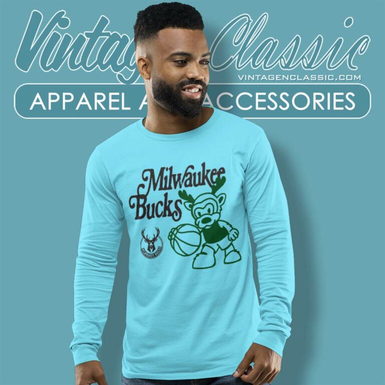 Nba Milwaukee Bucks Mascot Long Sleeve Tee Nba Milwaukee Bucks Mascot Long Sleeve Tee