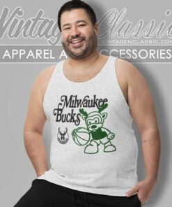 Nba Milwaukee Bucks Mascot Shirt 4 Nba Milwaukee Bucks Mascot Tank Top Racerback
