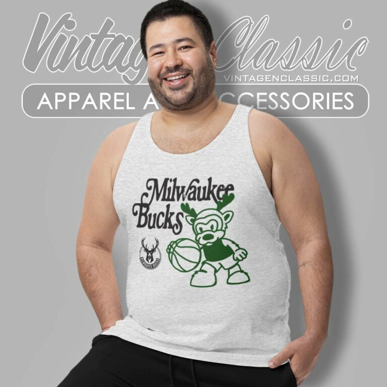 Nba Milwaukee Bucks Mascot Tank Top Racerback Nba Milwaukee Bucks Mascot Tank Top Racerback