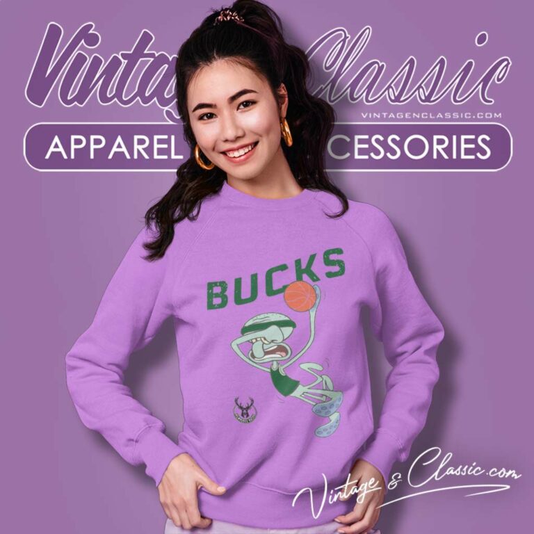 Nba Milwaukee Bucks Squidward Sweatshirt Nba Milwaukee Bucks Squidward Sweatshirt
