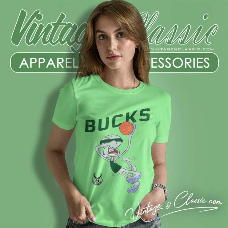 Nba Milwaukee Bucks Squidward Women TShirt Nba Milwaukee Bucks Squidward Women TShirt