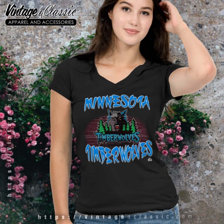 Nba Minnesota Timberwolves Retro Logo V Neck Nba Minnesota Timberwolves Retro Logo V Neck