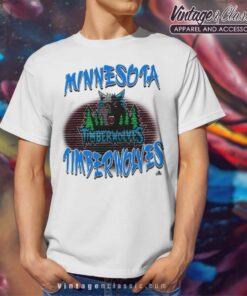 Nba Minnesota Timberwolves Retro Logo White T Shirt