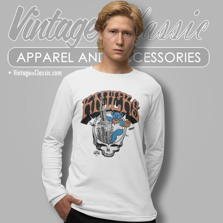 Nba New York Knicks Grateful Dead Skull Long Sleeve Tee Nba New York Knicks Grateful Dead Skull Long Sleeve Tee