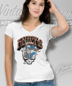 Nba New York Knicks Grateful Dead Skull V Neck TShirt
