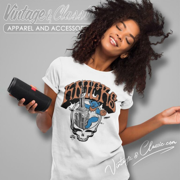 Nba New York Knicks Grateful Dead Skull Women T Shirt Nba New York Knicks Grateful Dead Skull Women T Shirt