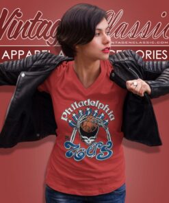 Nba Philadelphia 76ers Grateful Dead Skull V Neck TShirt