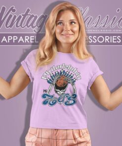 Nba Philadelphia 76ers Grateful Dead Skull Women T Shirt