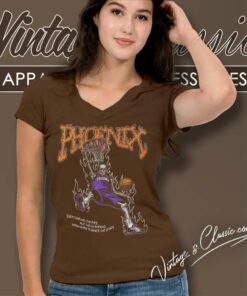 Nba Phoenix Basketball Graphic Bootleg V Neck TShirt