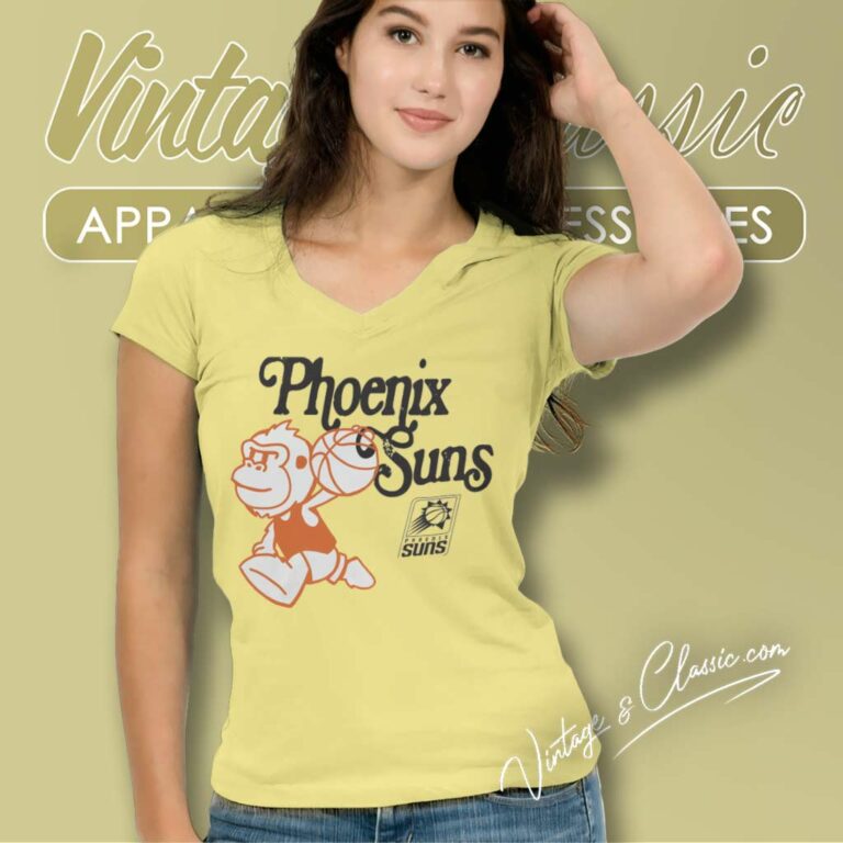 Nba Phoenix Suns Mascot V Neck TShirt Nba Phoenix Suns Mascot V Neck TShirt