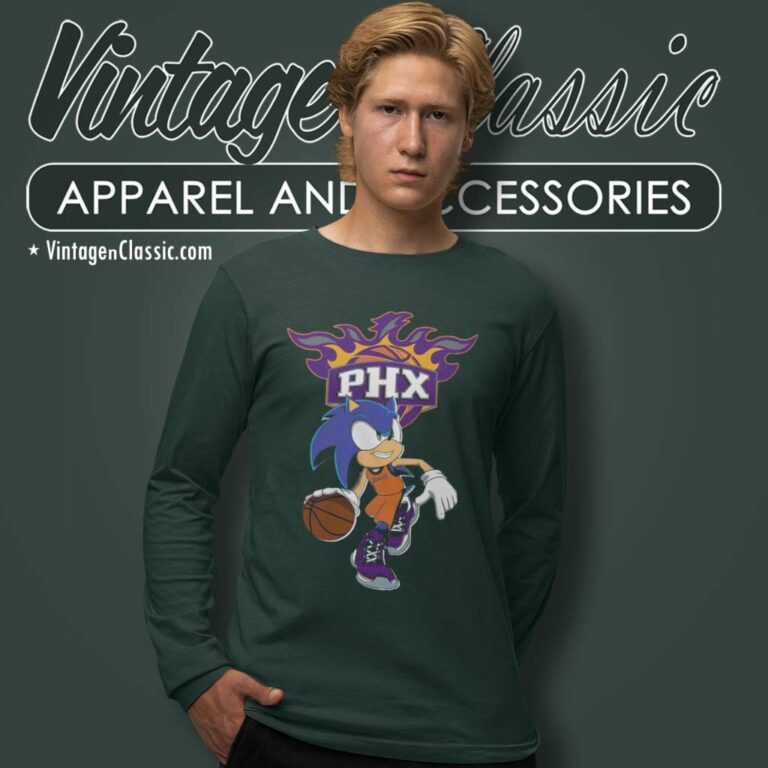 Nba Phoenix Suns Sonic The Hedgehog Long Sleeve Tee Nba Phoenix Suns Sonic The Hedgehog Long Sleeve Tee