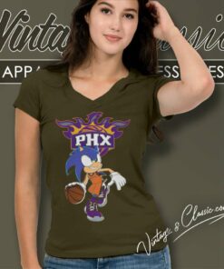 Nba Phoenix Suns Sonic The Hedgehog V Neck TShirt