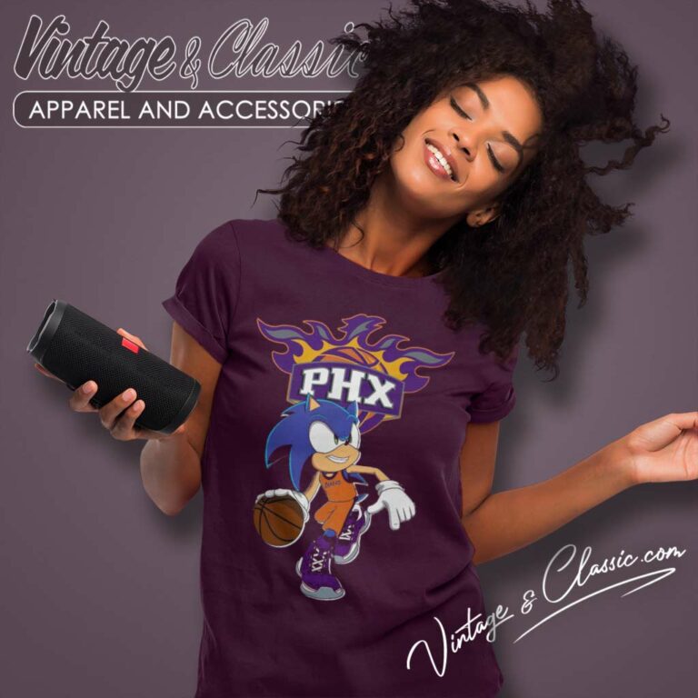 Nba Phoenix Suns Sonic The Hedgehog Women TShirt Nba Phoenix Suns Sonic The Hedgehog Women TShirt