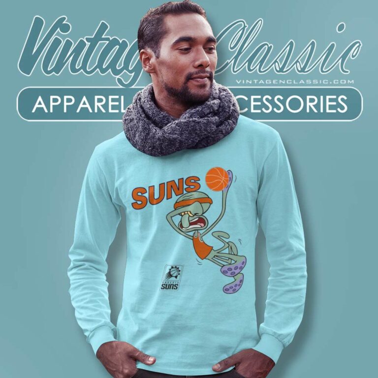 Nba Phoenix Suns Squidward Long Sleeve Tee Nba Phoenix Suns Squidward Long Sleeve Tee