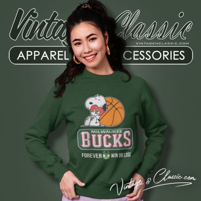 Nba The Peanuts Movie Snoopy Forever Win Or Lose Basketball Milwaukee Bucks Sweatshirt Nba The Peanuts Movie Snoopy Forever Win Or Lose Basketball Milwaukee Bucks Sweatshirt