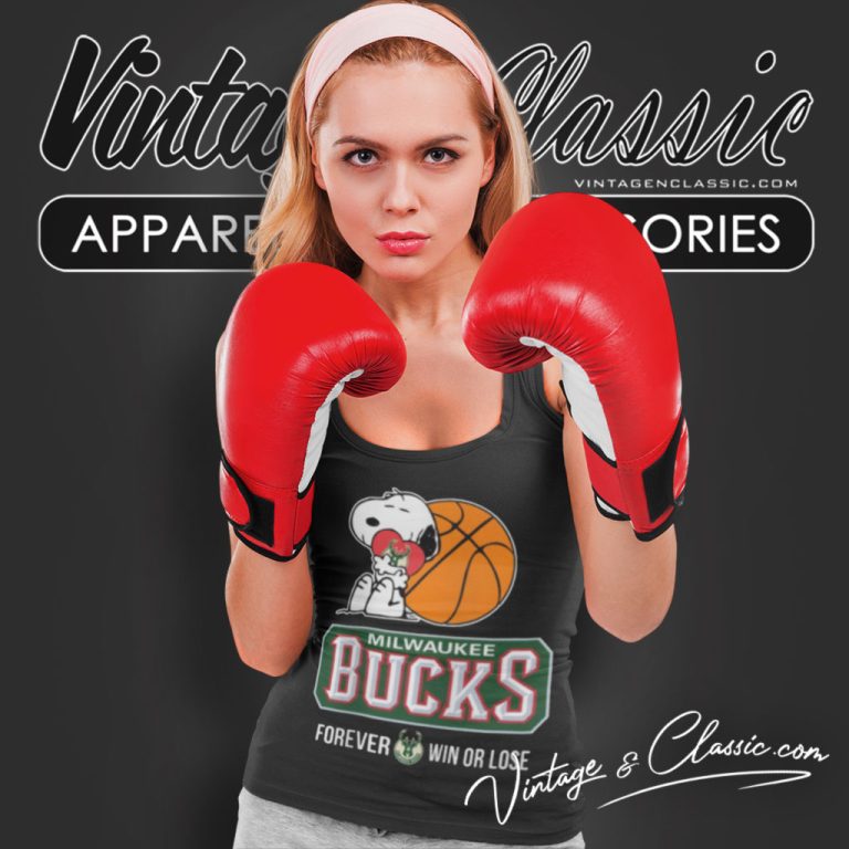 Nba The Peanuts Movie Snoopy Forever Win Or Lose Basketball Milwaukee Bucks Tank Top Racerback Nba The Peanuts Movie Snoopy Forever Win Or Lose Basketball Milwaukee Bucks Tank Top Racerback