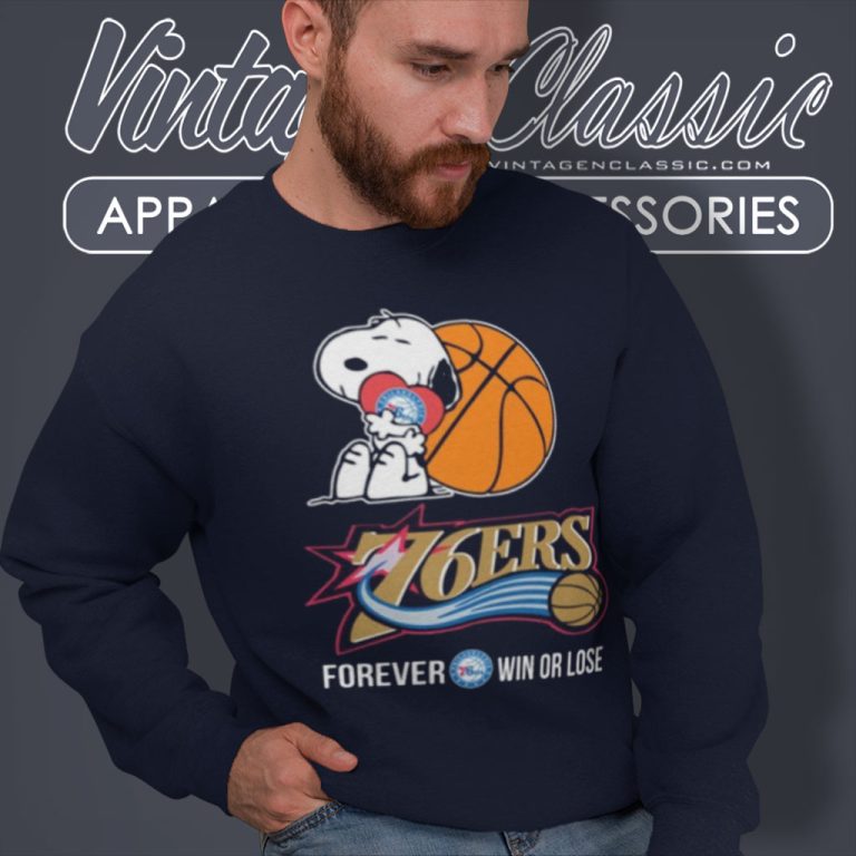 Nba The Peanuts Movie Snoopy Forever Win Or Lose Basketball Philadelphia 76ers Sweatshirt Nba The Peanuts Movie Snoopy Forever Win Or Lose Basketball Philadelphia 76ers Sweatshirt