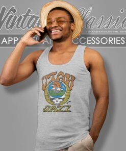 Nba Utah Jazz Grateful Dead Skull Tank Top Racerback