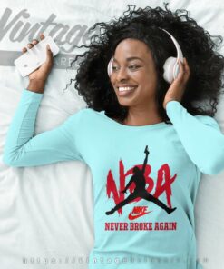 Nba Youngboy Never Broke Again Nike Logo Long Sleeve Tee