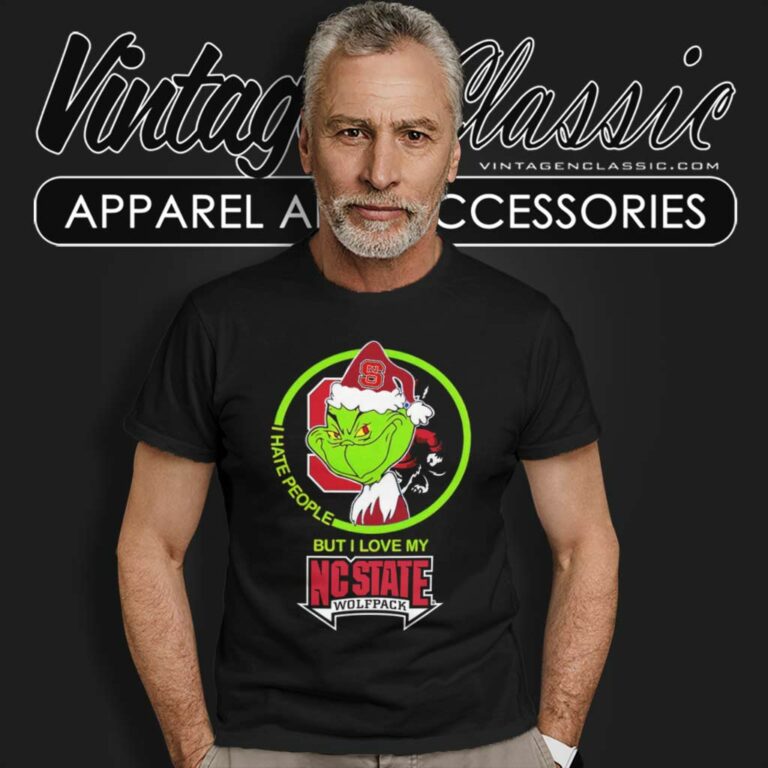Nc State Wolfpack Ncaa Christmas Grinch Shirt I Hate People But I Love My Nc State T Shirt Nc State Wolfpack Ncaa Christmas Grinch Shirt I Hate People But I Love My Nc State T Shirt