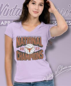 Ncaa Division I Womens Volleyball National Champions 2023 Texas Longhorns V Neck TShirt