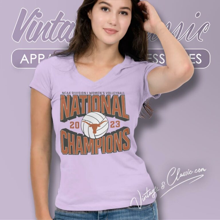 Ncaa Division I Womens Volleyball National Champions 2023 Texas Longhorns V Neck TShirt Ncaa Division I Womens Volleyball National Champions 2023 Texas Longhorns V Neck TShirt
