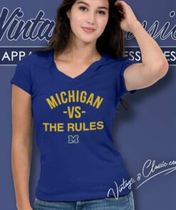 Ncaa Michigan Vs The Rules Amber Moots V Neck TShirt