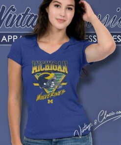 Ncaa Michigan Wolverines Triangle Shirt 4 Ncaa Michigan Wolverines Triangle V Neck TShirt