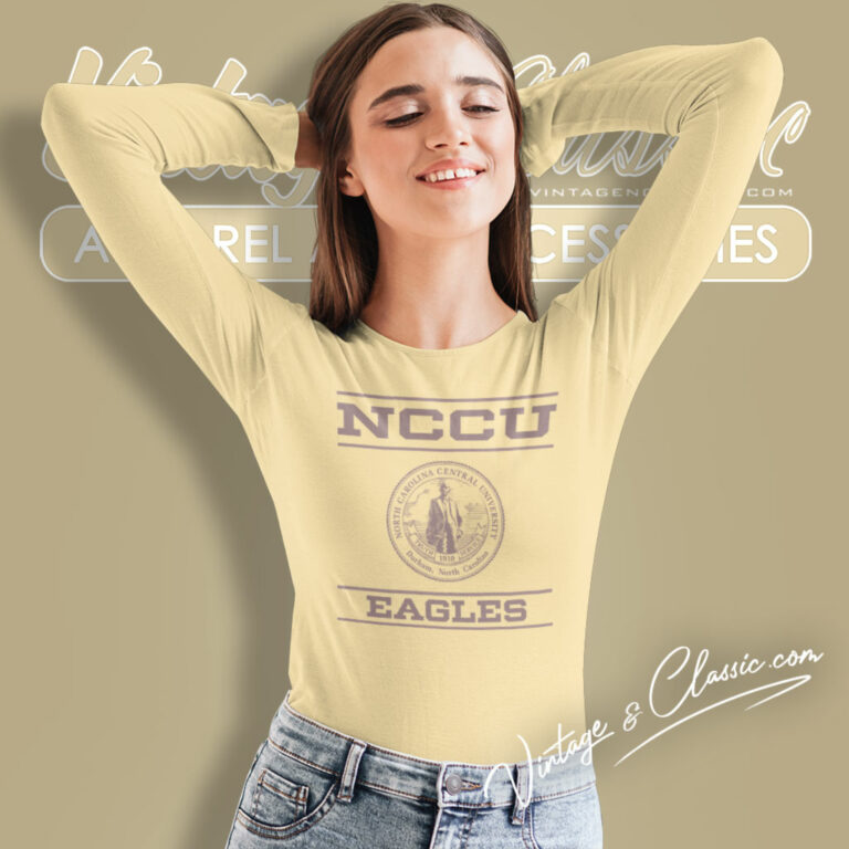Nccu University North Carolina Eagles Long Sleeve Tee Nccu University North Carolina Eagles Long Sleeve Tee