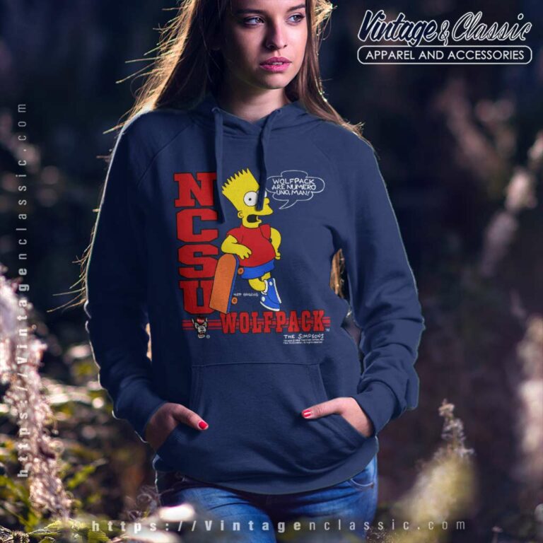 Ncsu Nc State Wolfpack Bart Simpson Hoodie Ncsu Nc State Wolfpack Bart Simpson Hoodie