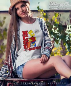 Ncsu Nc State Wolfpack Bart Simpson Women TShirt