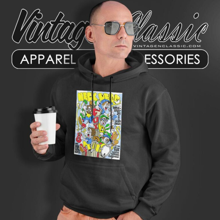 Neck Deep The Fox Theater Pomona Ca Tour 2024 Poster Hoodie Neck Deep The Fox Theater Pomona Ca Tour 2024 Poster Hoodie