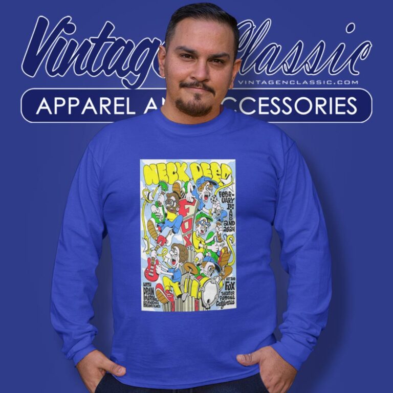 Neck Deep The Fox Theater Pomona Ca Tour 2024 Poster Long Sleeve Tee Neck Deep The Fox Theater Pomona Ca Tour 2024 Poster Long Sleeve Tee