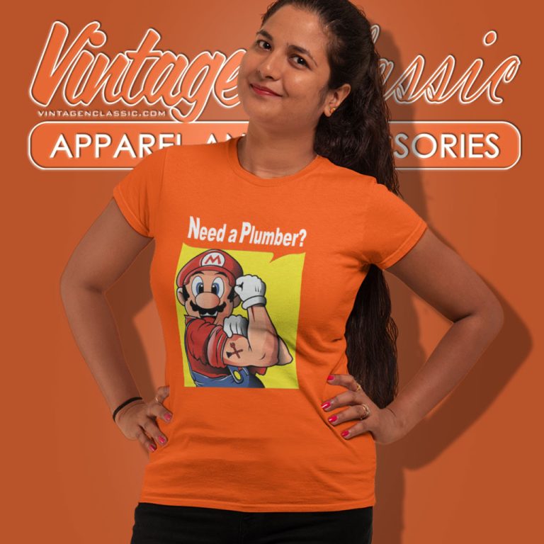 Need A Plumber Super Mario Bros Women T Shirt Need A Plumber Super Mario Bros Women T Shirt