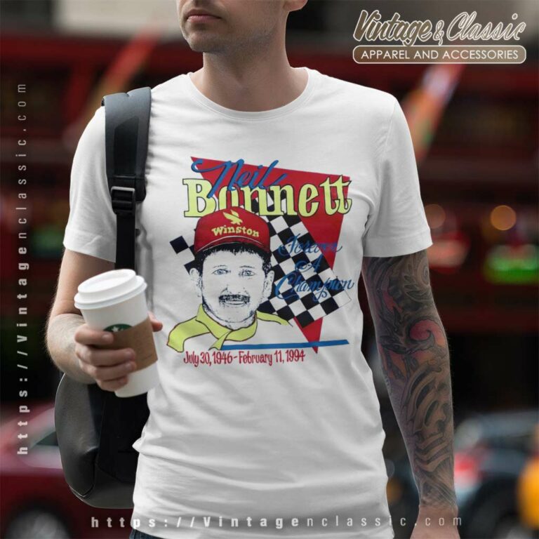 Neil Bonnett Memorial Nascar Vintage T Shirt Neil Bonnett Memorial Nascar Vintage T Shirt