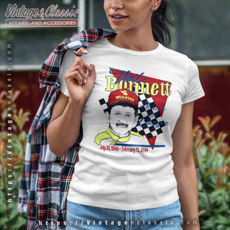 Neil Bonnett Memorial Nascar Vintage Women TShirt Neil Bonnett Memorial Nascar Vintage Women TShirt